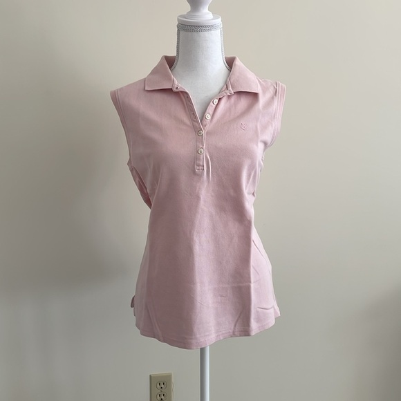 Vintage IZOD Pink Collared Henley. Sleeveless. Y2K. Large - Picture 1 of 8